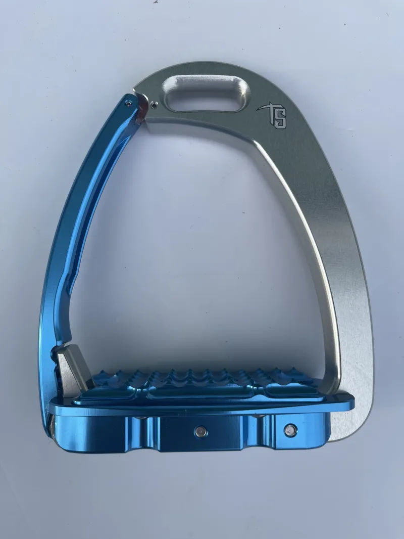 Tech Stirrups Venice Safety Young Rider Silver/Blue